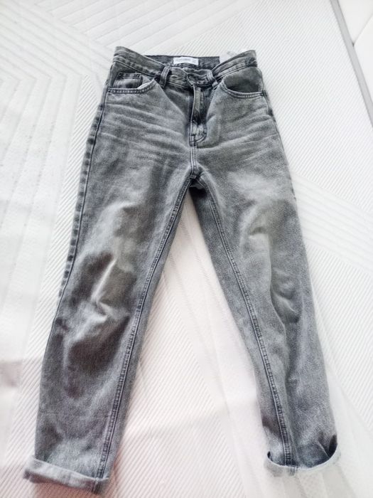 Дамски сиви дънки