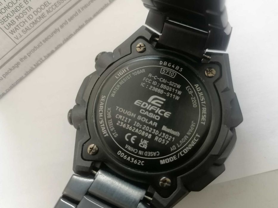 Соларен мъжки часовник Casio Edifice Edf-2200DC-1AER