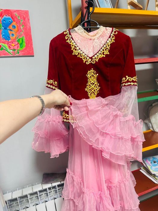 Қазақша көйлек 2 в 1 үсті 2 түрлі болып ауыса береді