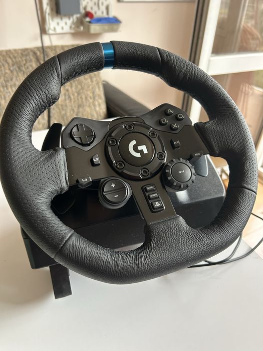 Волан с педали и скоростен лост Logitech - G923, PS4/PS5/PC, черен