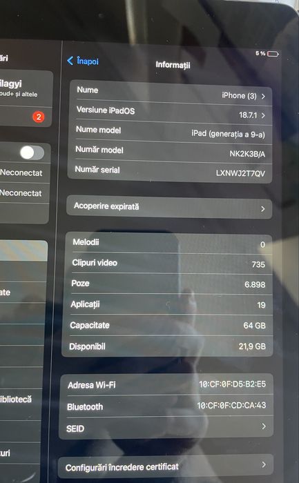 Tableta Ipad generatia a 9-a (2021)