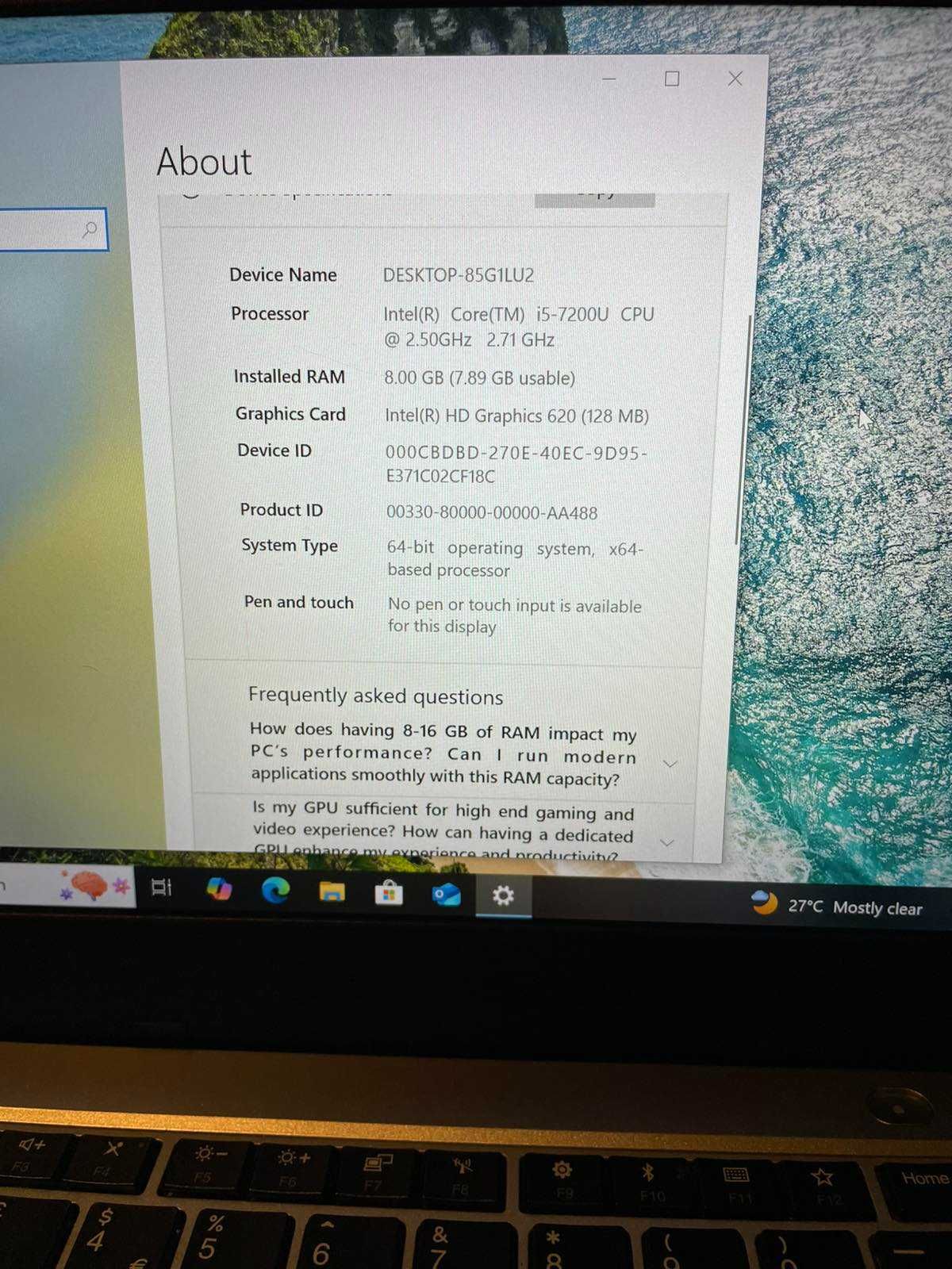Lenovo ThinkPad 13 - IPS FHD 13.3'', i5 7200U, 8GB RAM, 256GB M.2 PCle