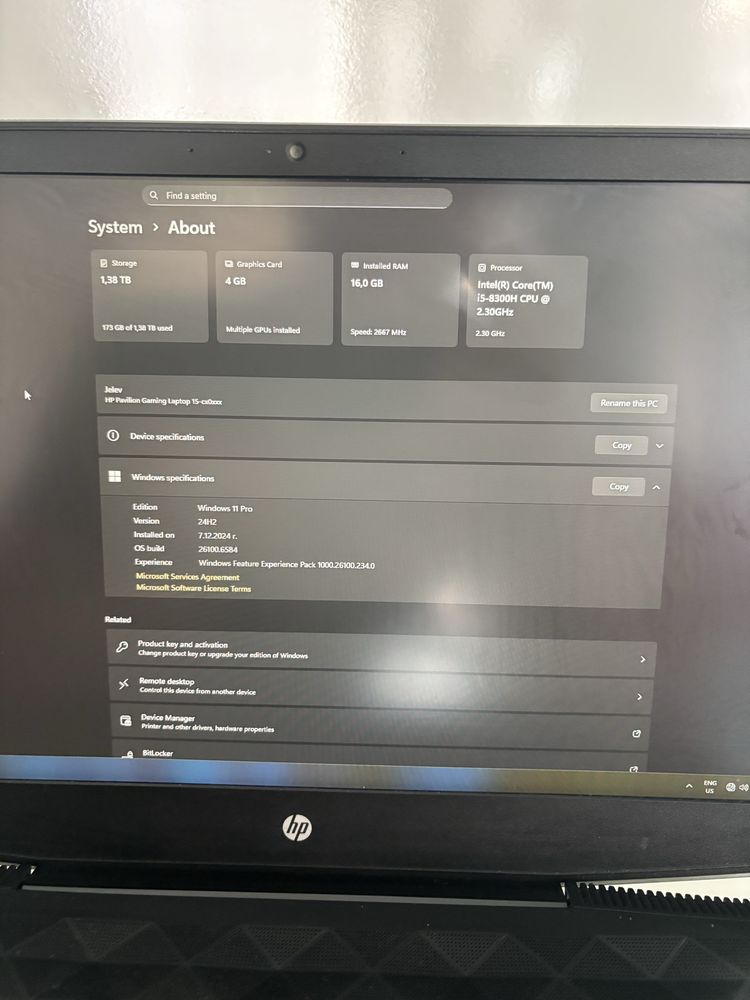HP Pavilion Gaming 15 | GTX 1050 | 16GB RAM | SSD+HDD | Win 11