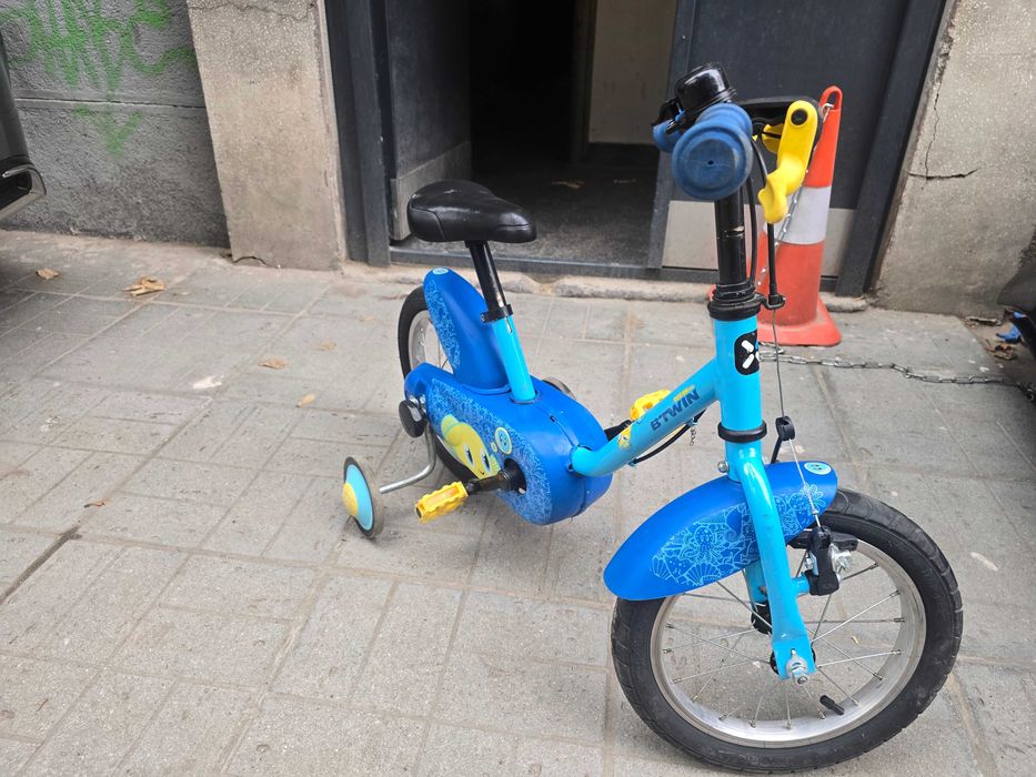 Детско колело BTWIN 14" за деца от 2 до 5 години с помощни колела