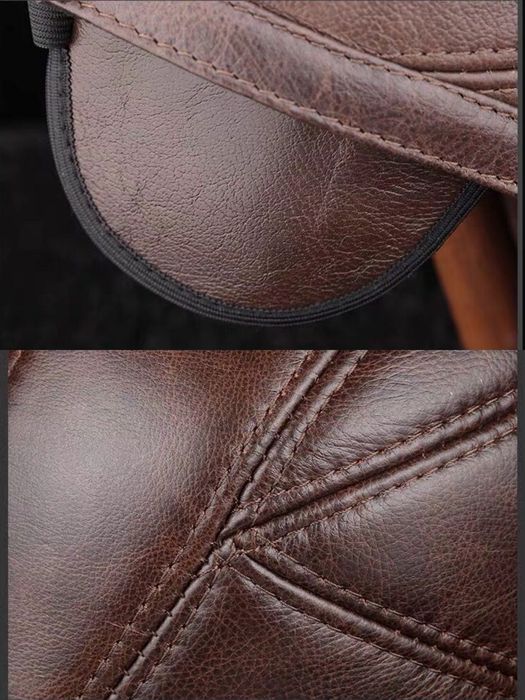 Мужская кепка шапка из натуральной кожи мужской табий кожа хакийкий ко