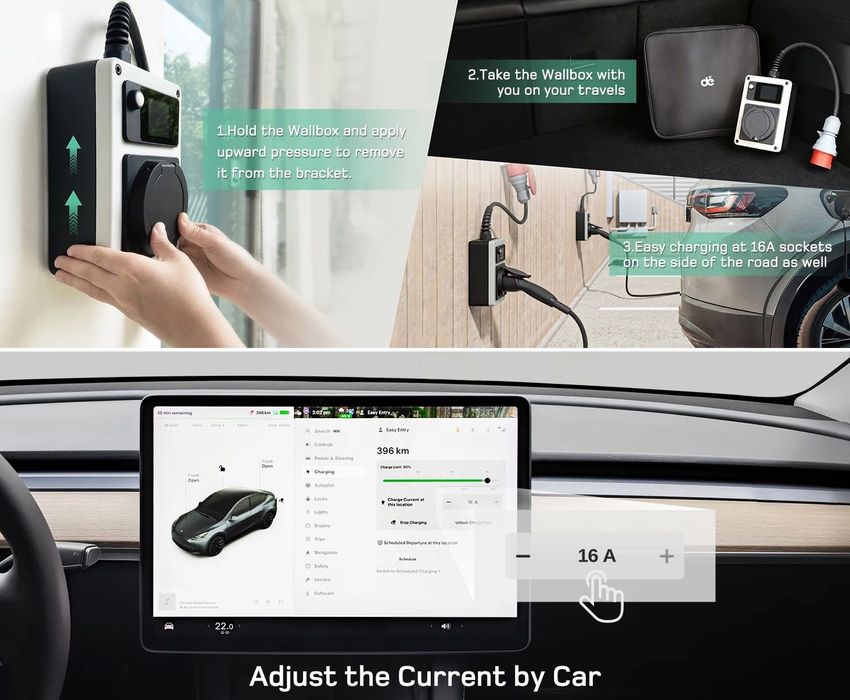 Statie de încărcare auto 11kW WiFi trifazat sau monofazat