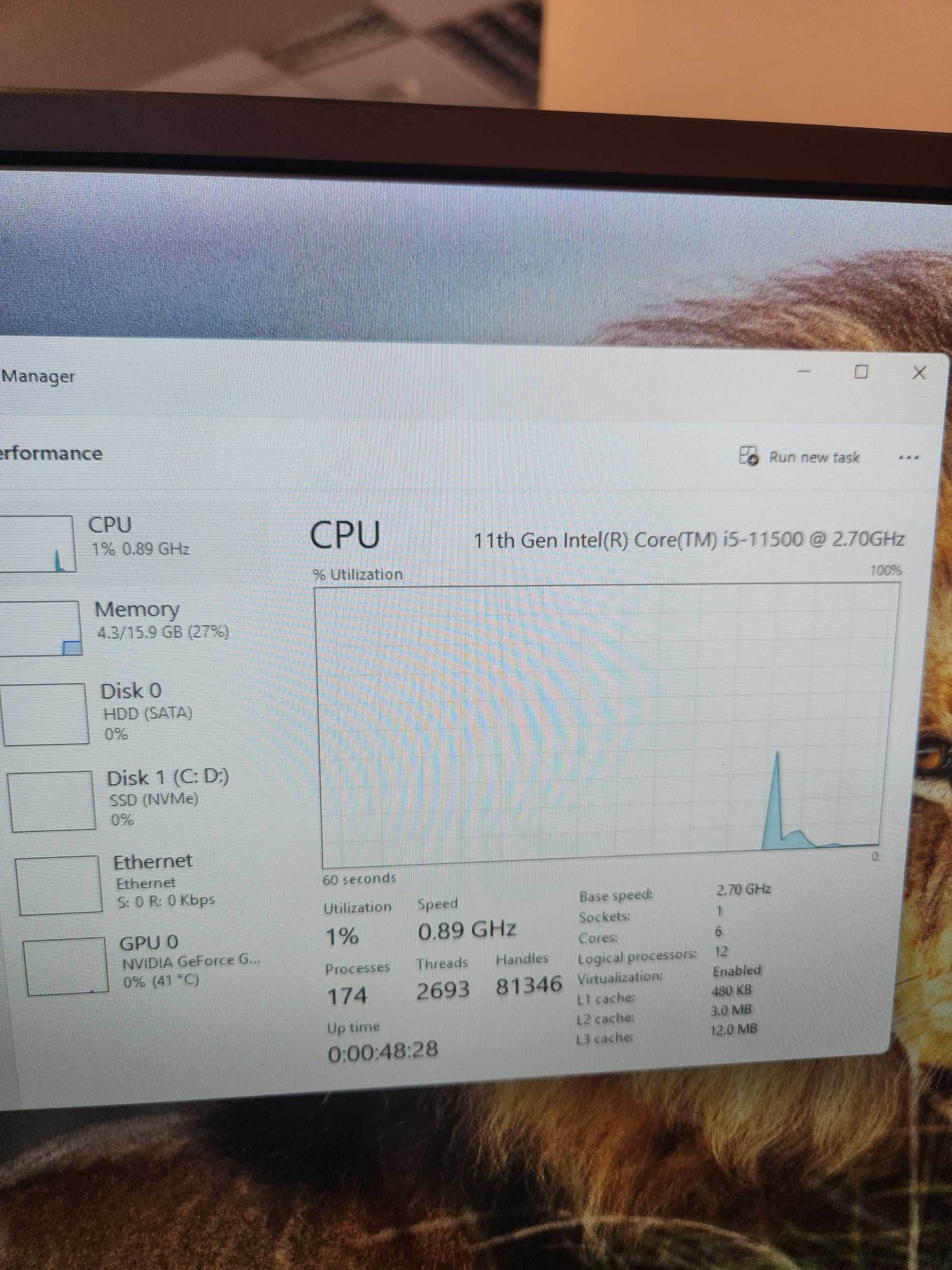 PC gaming i5 11500, 16 GB, 1 TB SSD NVME