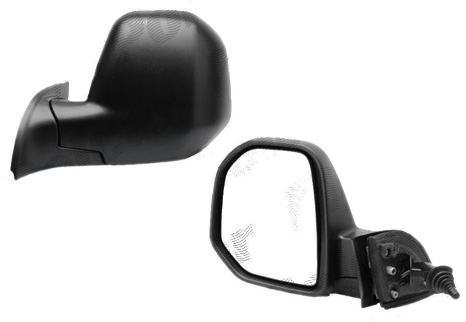 Oglinda exterioara Citroen Berlingo (7), 02.2008-06.2012, Peugeot Partner, 03.2008-06.2012, stanga/dreapta, Crom, manuala, prin cablu, Fara incalzire, carcasa neagra, Convex, 5792511E