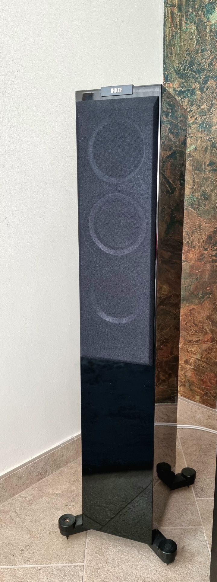 Se vand Boxe KEF R500 Piano Black Gloss