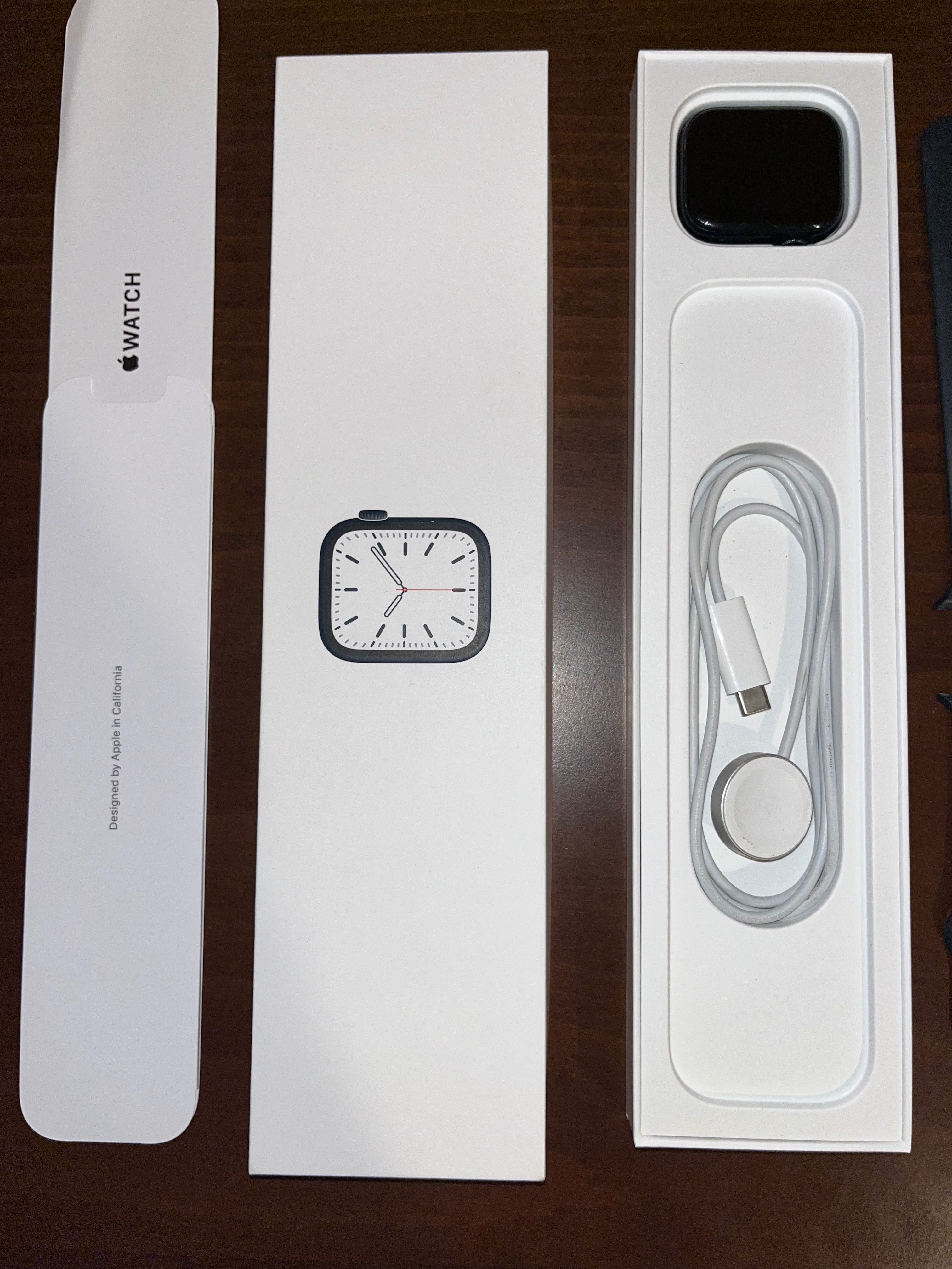 Apple Watch seria 7 45M cu toate accesoriile