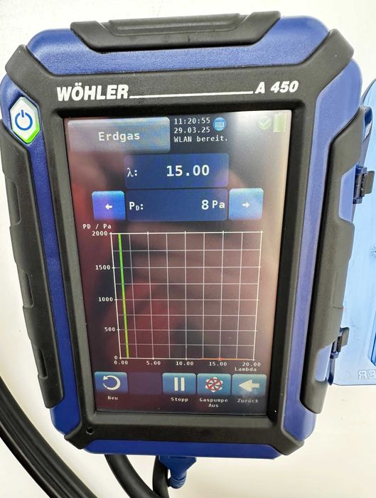 Wohler A 450 L - Газ анализатор за димни газове като нов!