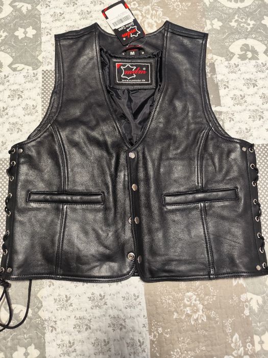 Geaca vesta piele moto