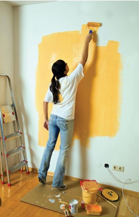 Эмульсия, покраска и левккас поверхности