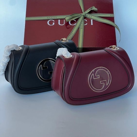 Gucci чанта бургунди бордо винено червена естествена кожа гучи