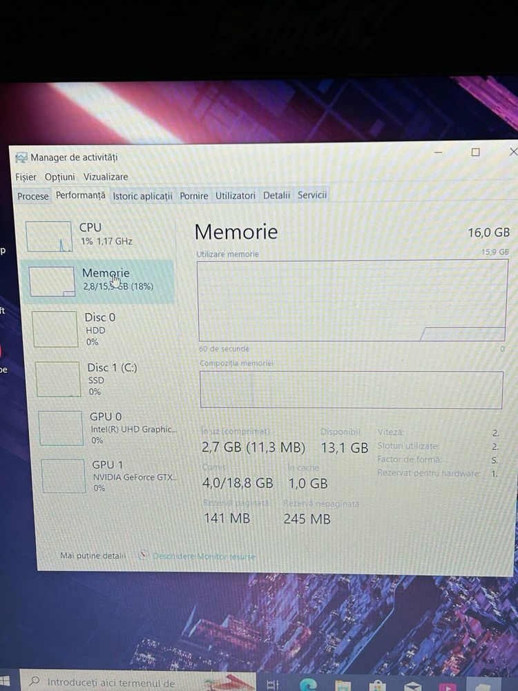 Laptop Gaming| GTX1050 4gb| ssd M2 256