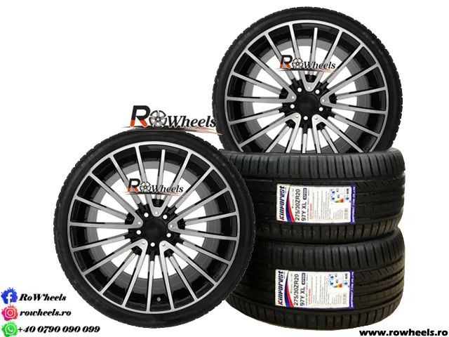 Jante Mercedes 19 AMG Negru lucios R19 W222 W221 W212 W204 anvelope vara/iarna 245-40-19-275-35-19