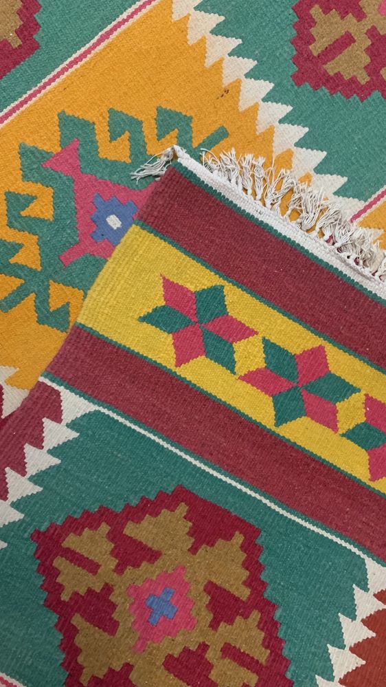 Vintage carpet Ковёр плетённый ручной работы