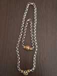 Сет сребърно колие и гривна 925пр