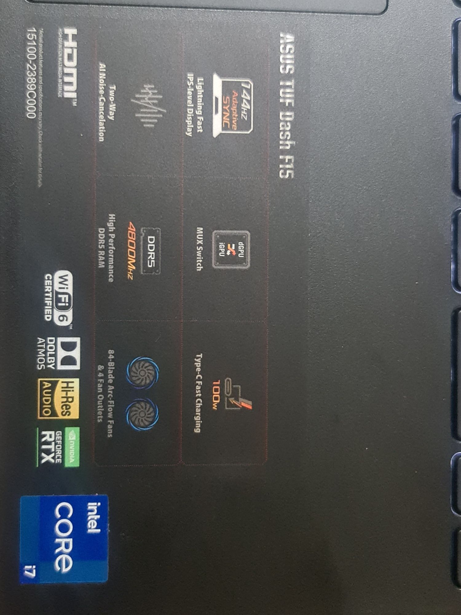 Laptop Gaming Asus Tuf,  I7-12650H