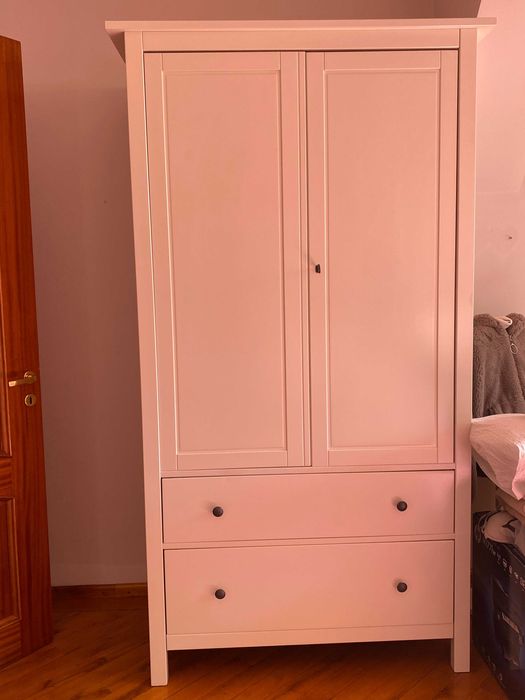 Dulap de haine alb cu doua usi si doua sertare 100 x 197 x 58cm (IKEA)