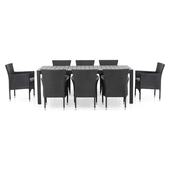 Set mobilier gradina/terasa 8 scaune si masa extensie 160/210x95 OAKS