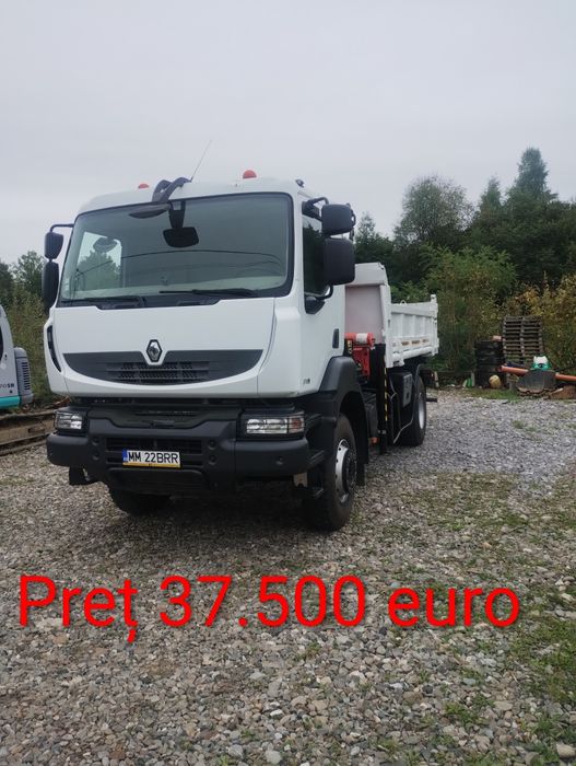 Renault kerax basculabil cu macara 370 dxi