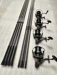 SET 4 Lansete FL FLX30 3.96M 4.0Lbs 2Seg + 4 Mulinete Pro FL FLX 14000