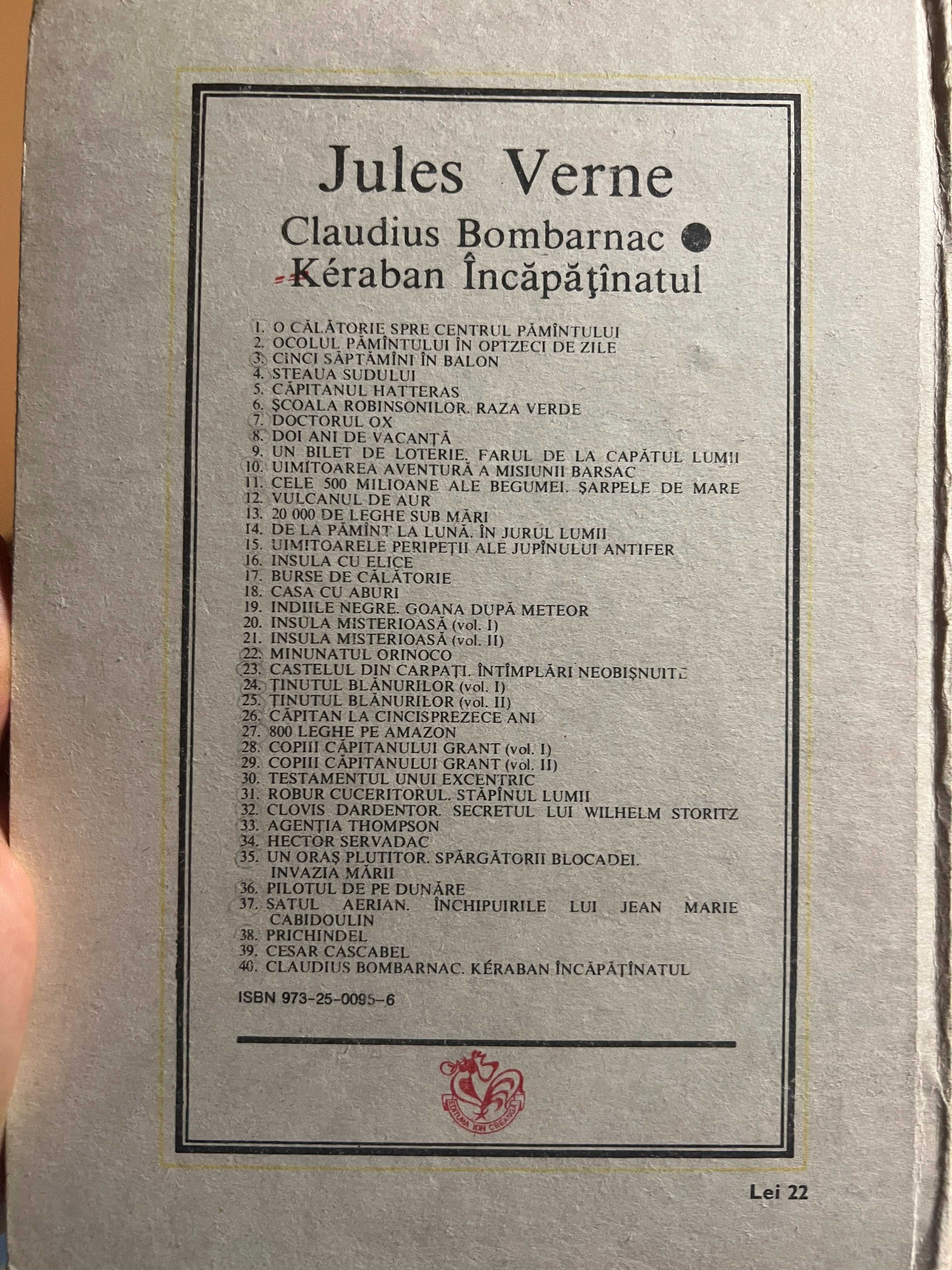 Colectie Jules Verne - 27 carti - Editura Ion Creanga - Bucuresti 1985