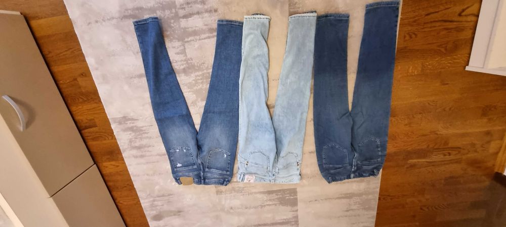 Set jeans 3 perechi 34 in talie (13-14 ani 164)