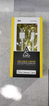 Cablu USB Smartline Lightning, 2 metri, pentru iPod, iPhone,iPad