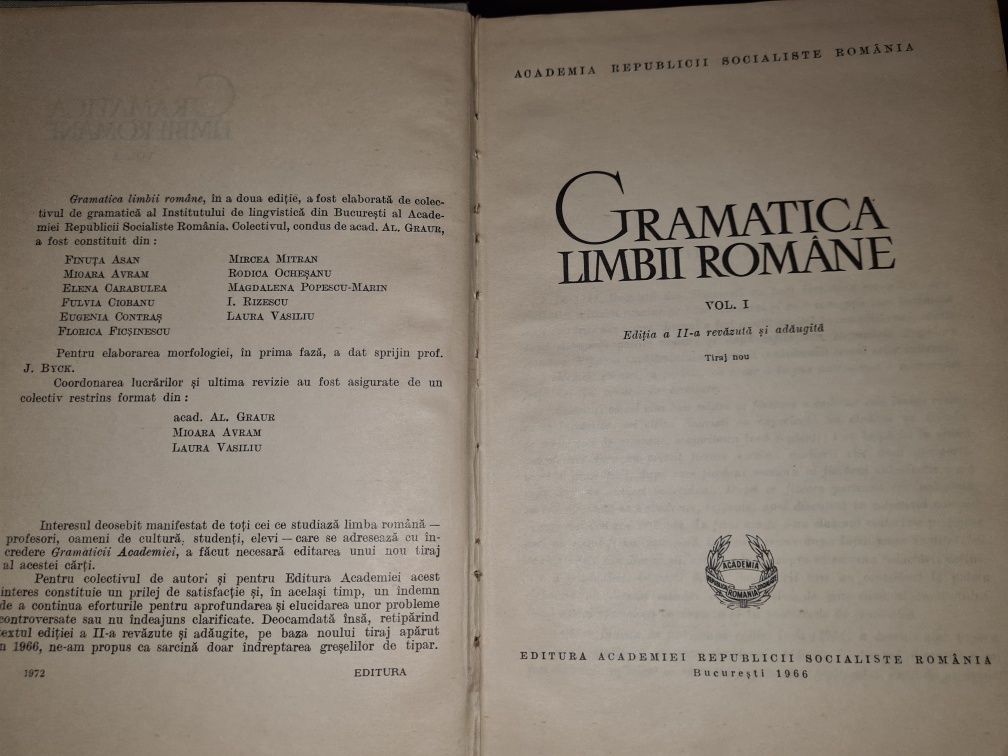 Gramatica limbii romane 2 volume