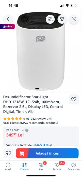 Dezumidificator Star light