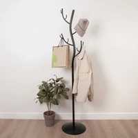 Вешалка напольная для верхней одежды, металлическая устойчивая, Дерево