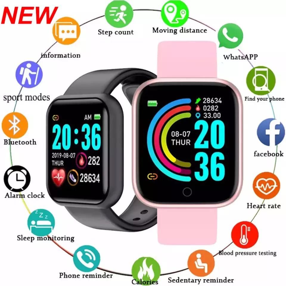 ПРОМО Умен Смарт Часовник Y68 Гривна Smart Watch крачкомер часовници