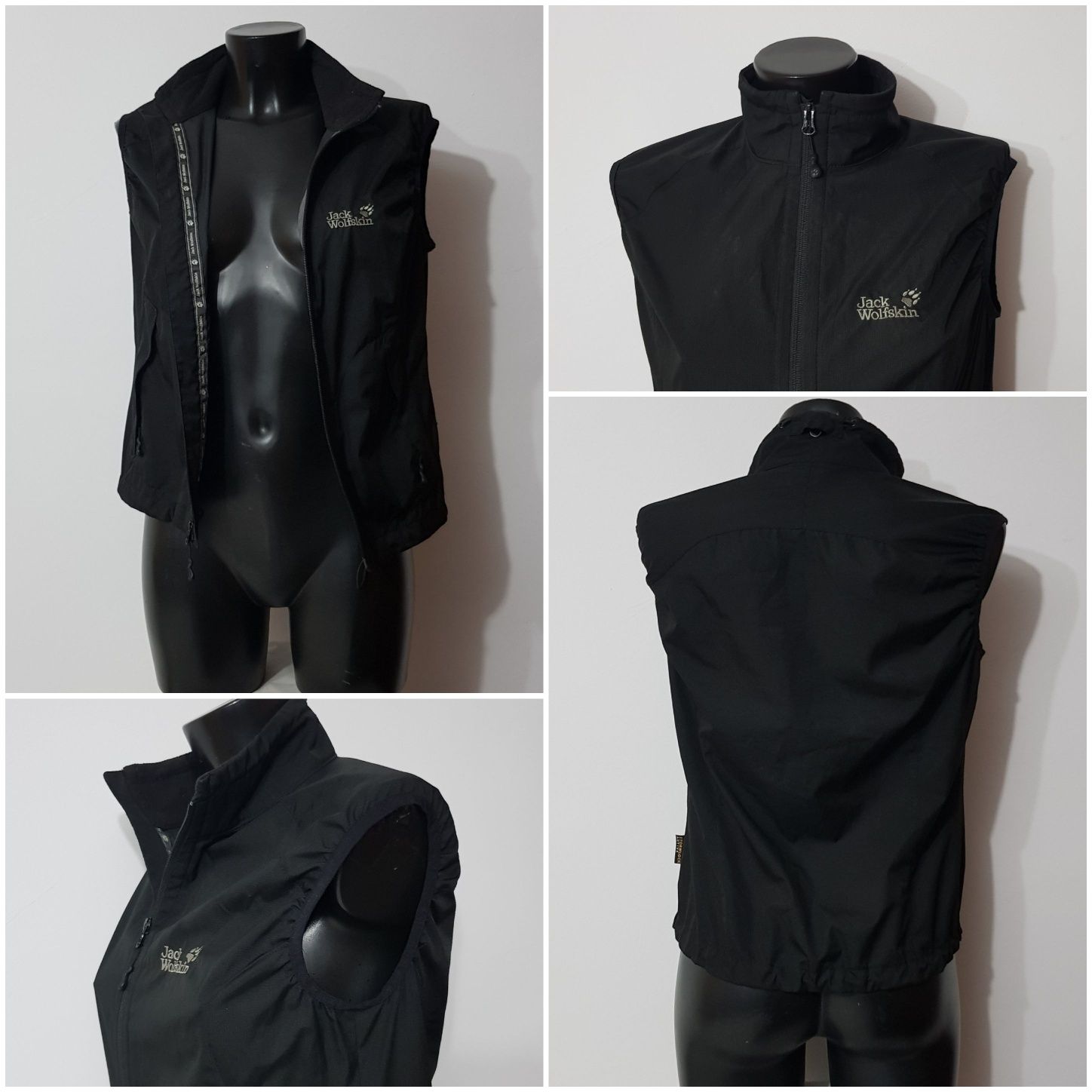 Jack Wolfskin Stormlock Active Black Waiscoat Vesta, mărimea S (lady)