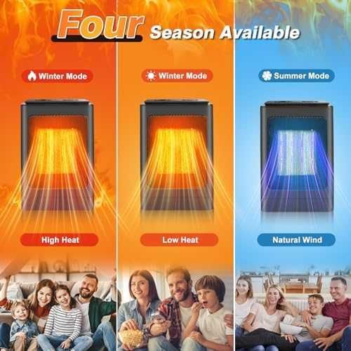 Нов тих Керамичен вентилаторен отоплител 750/1500W Печка Духалка стая