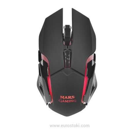 Безжична мишка Mars Gaming MMW, геймърска мишка с RGB Flow