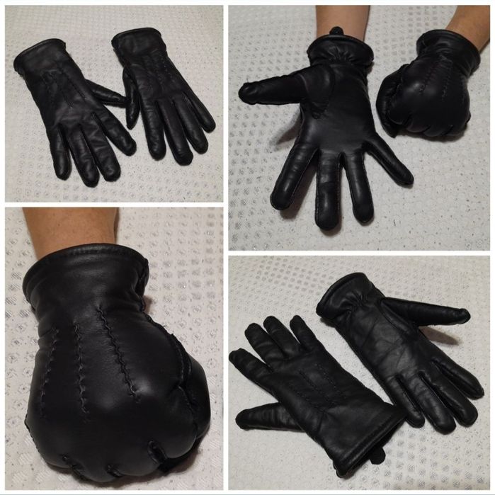 Mănuși Noi din piele naturală îmblănite, toamnă - iarnă, nr. 7 sau S/M