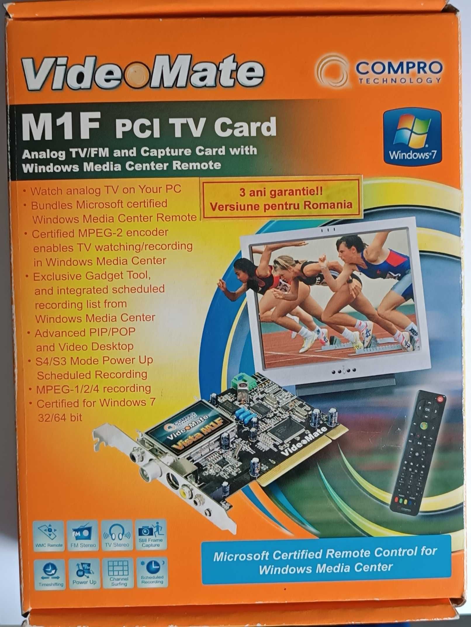 TV Tuner PCI Analog TV/FM Card  Remote Control M1F