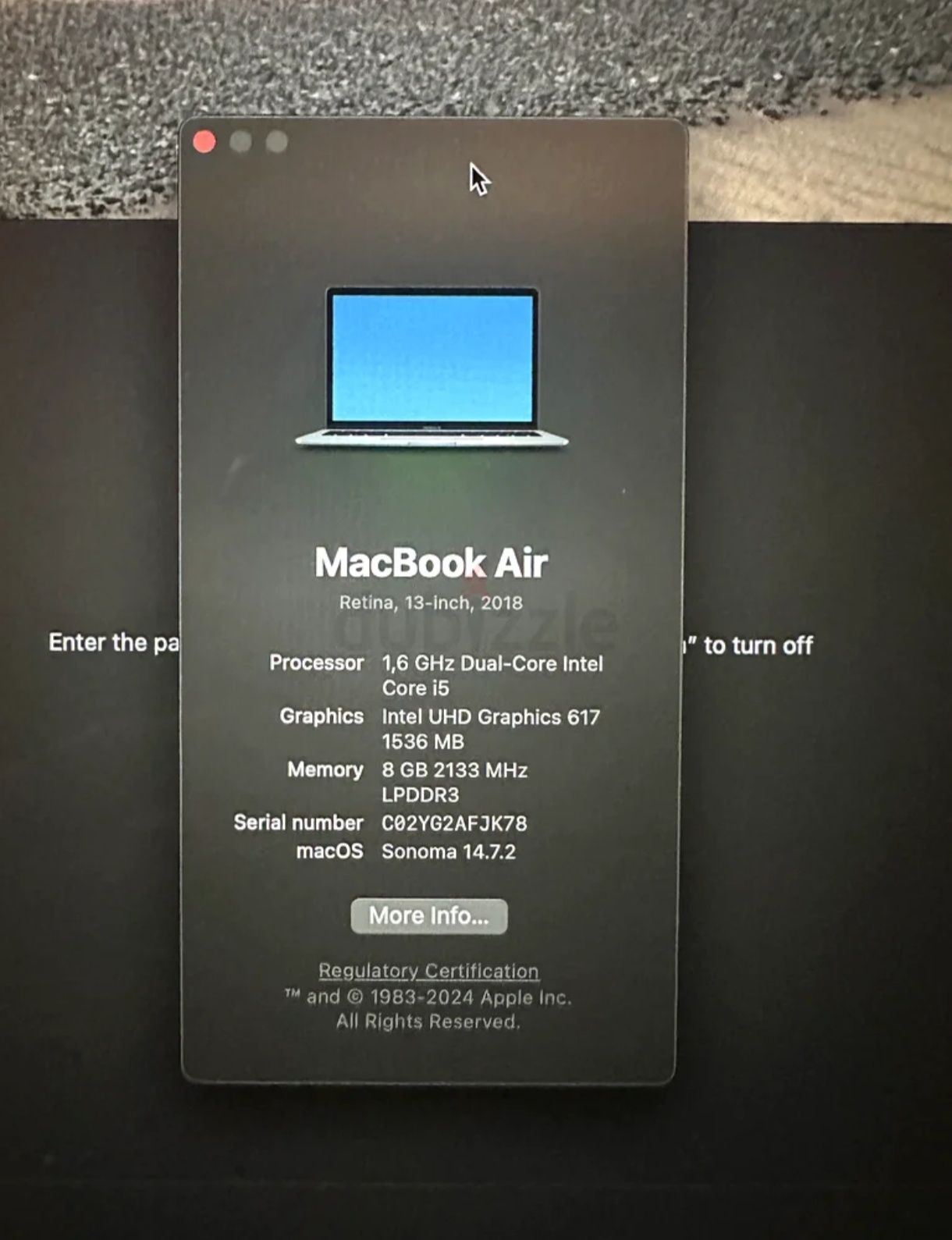 MacBook AIR Core I5