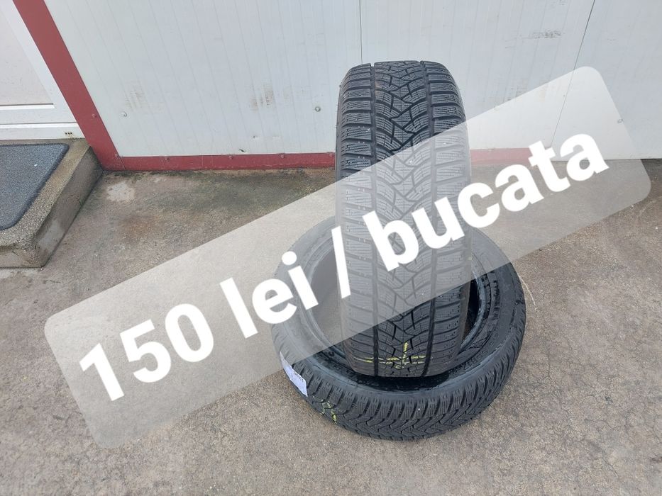 150 lei bucata!Doua anvelope M+S/IARNA 215 55 17 Dunlop dot 2021! 8 mm