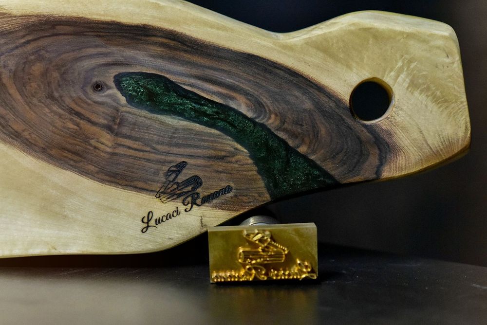 Stampila metalica la comanda imprimat prin ardere lemn piele folio