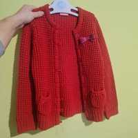 Jersey cardigan fete fetite roz  122 - 128 cm