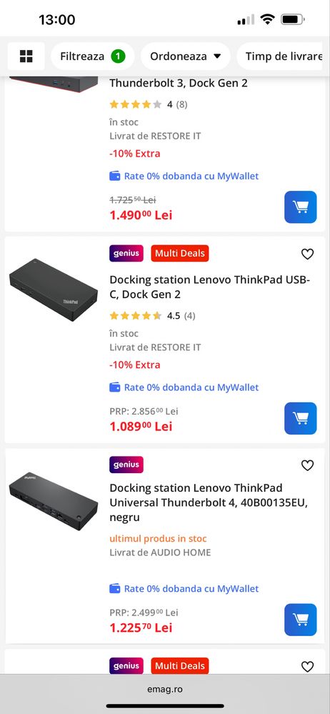 Lenovo thinkPad usb-c Gen2 /hub/adaptor /docking