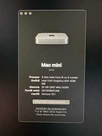 Mac Mini MXNG2D/A cu Intel i5 3.0GHz 32GB RAM 512GB SSD A1993