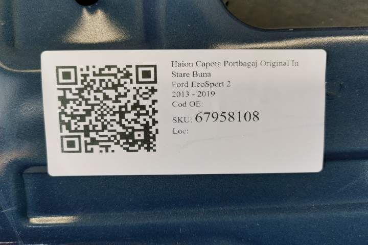 Задна врата Капак багажник Оригинален В добро състояние Форд Екоспорт