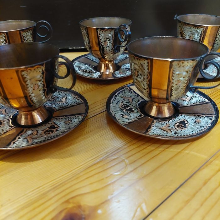 Меден сервиз за кафе 6 бр.