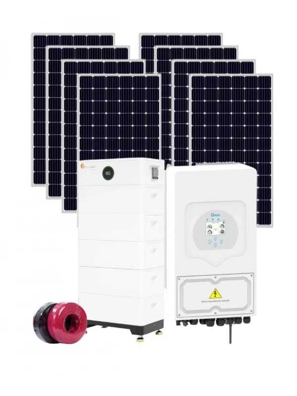 Автономна соларна с-ма 30 kW + Deye 30 kw + 10 kwh батерия - Трифазна