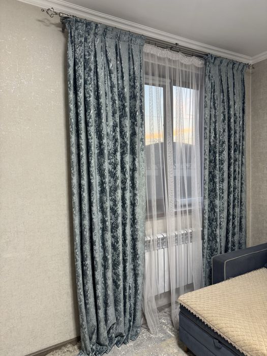 Шторы с тюлью длина 2,70 со сборкой