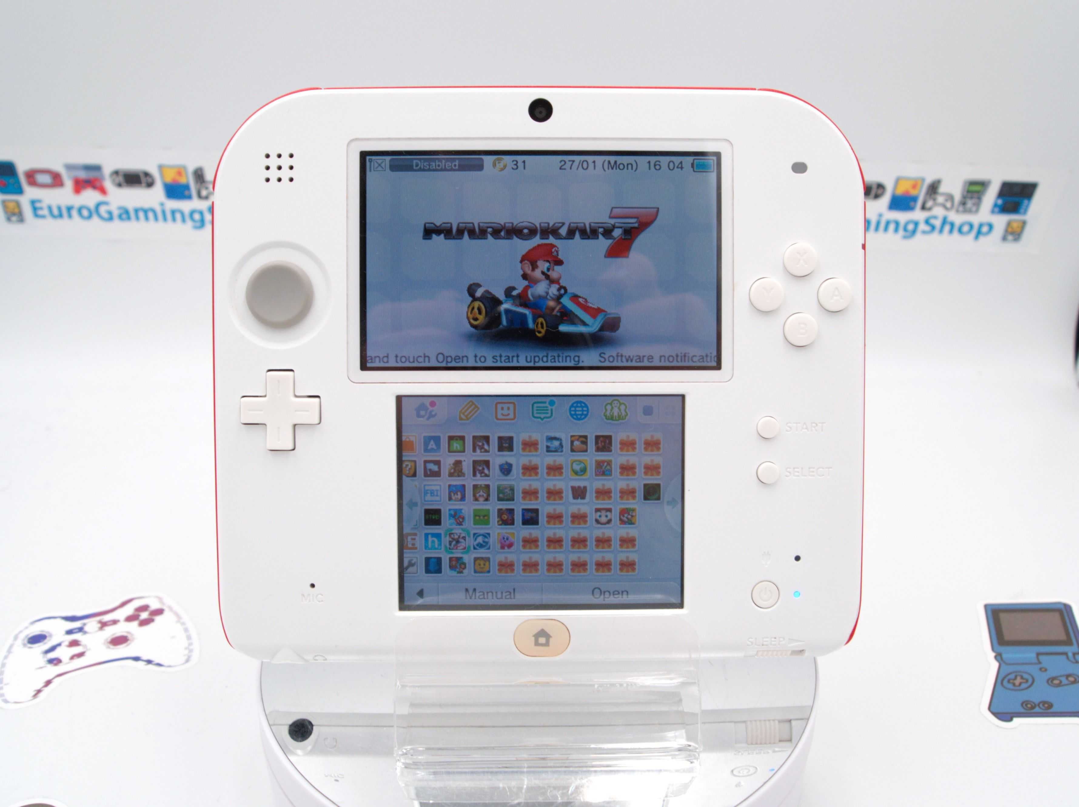 Nintendo 2DS Scarlet Red MODAT CFW Card 64gb 50+ jocuri reconditionat